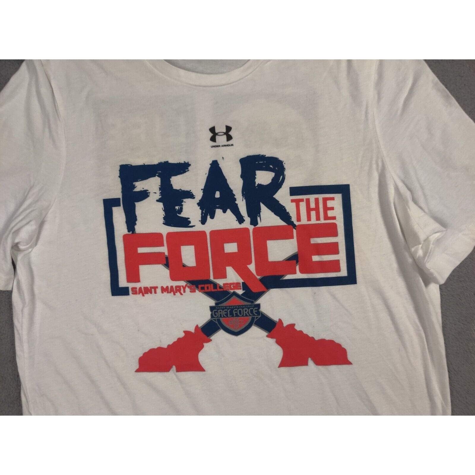 Under Armour St Marys College Shirt Adult Mens Small White Fear The Force Size US S / EU 44-46 / 1 - 2 Thumbnail