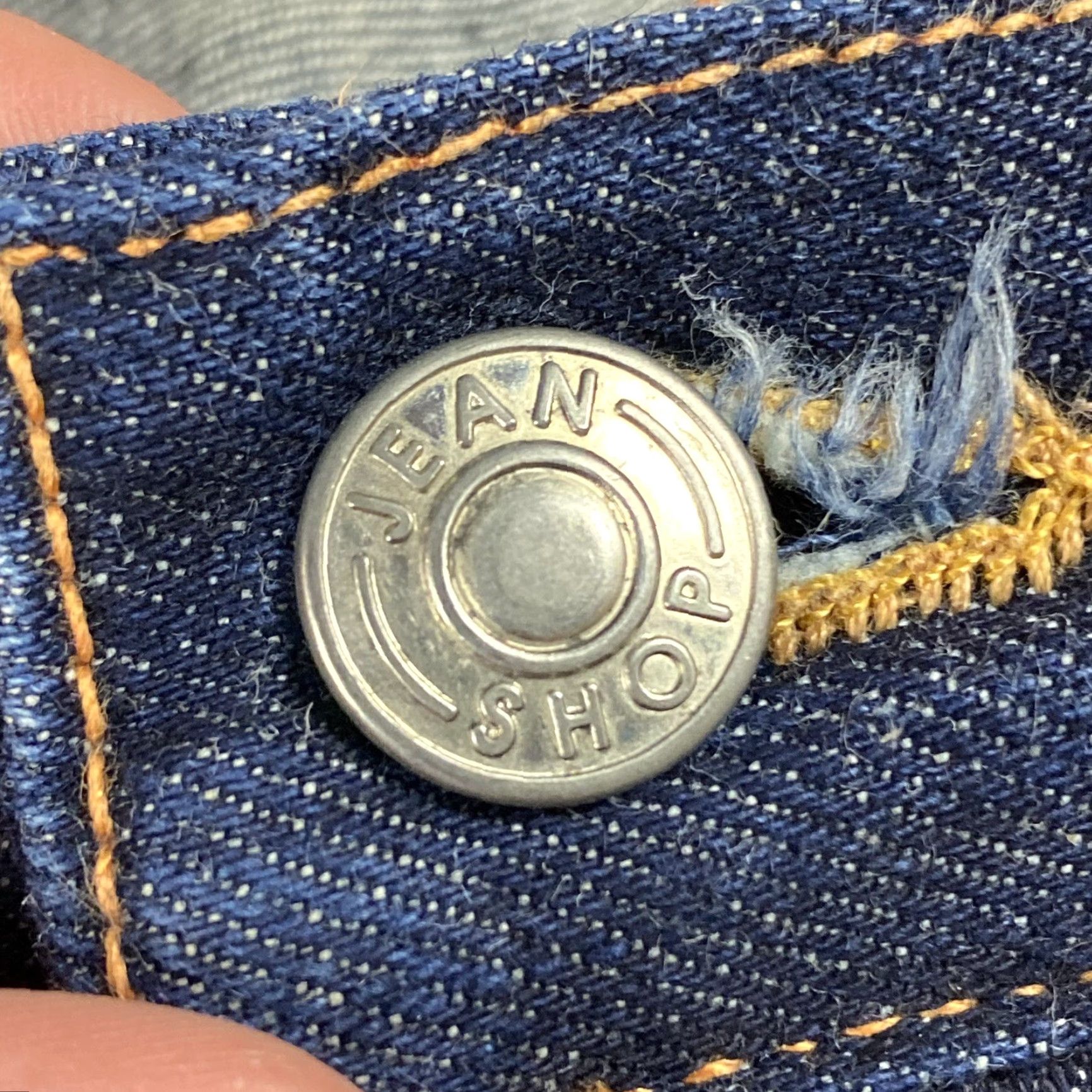 Jean Shop VINTAGE Jean Shop NYC Slim Straight Jeans 33 Men Blue Raw Denim Modern Fit Size US 33 - 4 Thumbnail