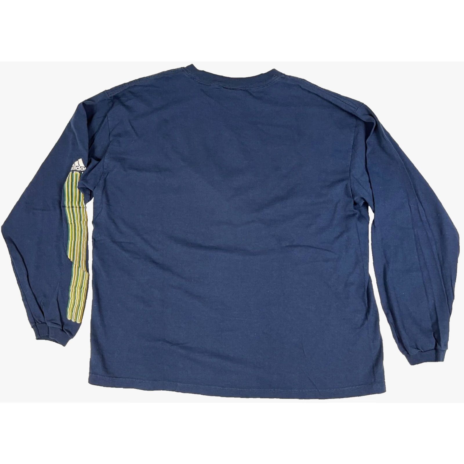 Adidas VINTAGE Adidas Notre Dame Fighting Irish Long Sleeve T-Shirt Mens L Blue Cotton Logo 2000s College Sports Graphic Print Shirt Size US L / EU 52-54 / 3 - 2 Thumbnail