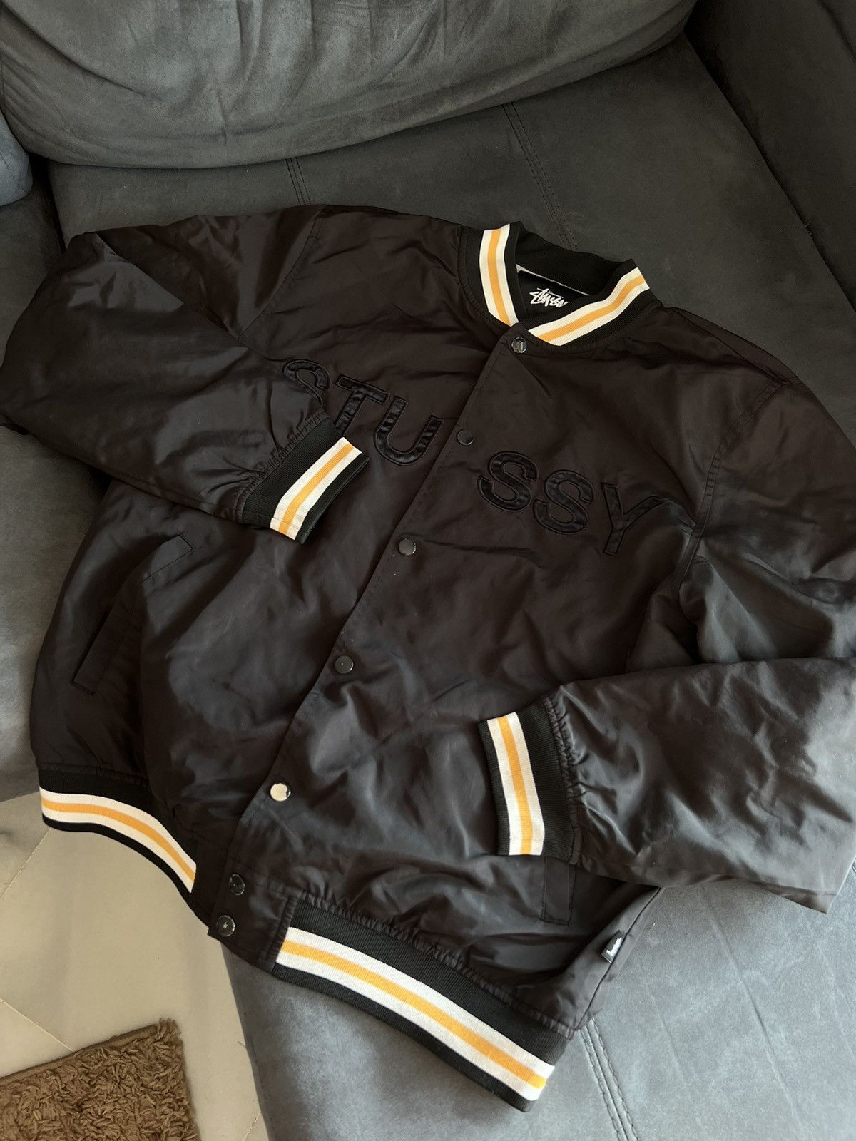 Stussy Stussy big logo bomber Size US L / EU 52-54 / 3 - 1 Thumbnail