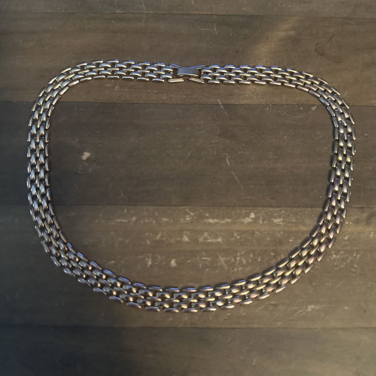 Vintage Vintage gold tone basketweave chain necklace Size ONE SIZE - 2 Thumbnail