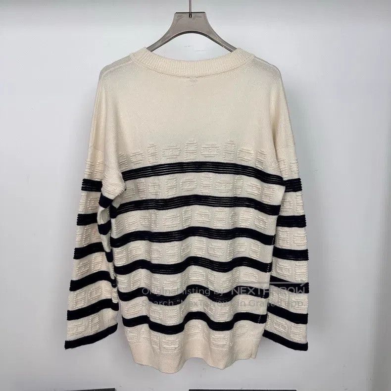 Hermes Hermes Black and White Pig Nose扣 Striped Top Size XXS / US 00 / IT 34 - 3 Thumbnail