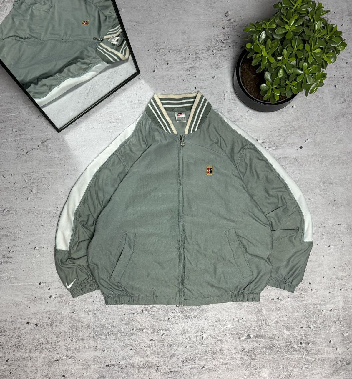 90s Nike Vintage Challenge Court Nylon Bomber Jacket