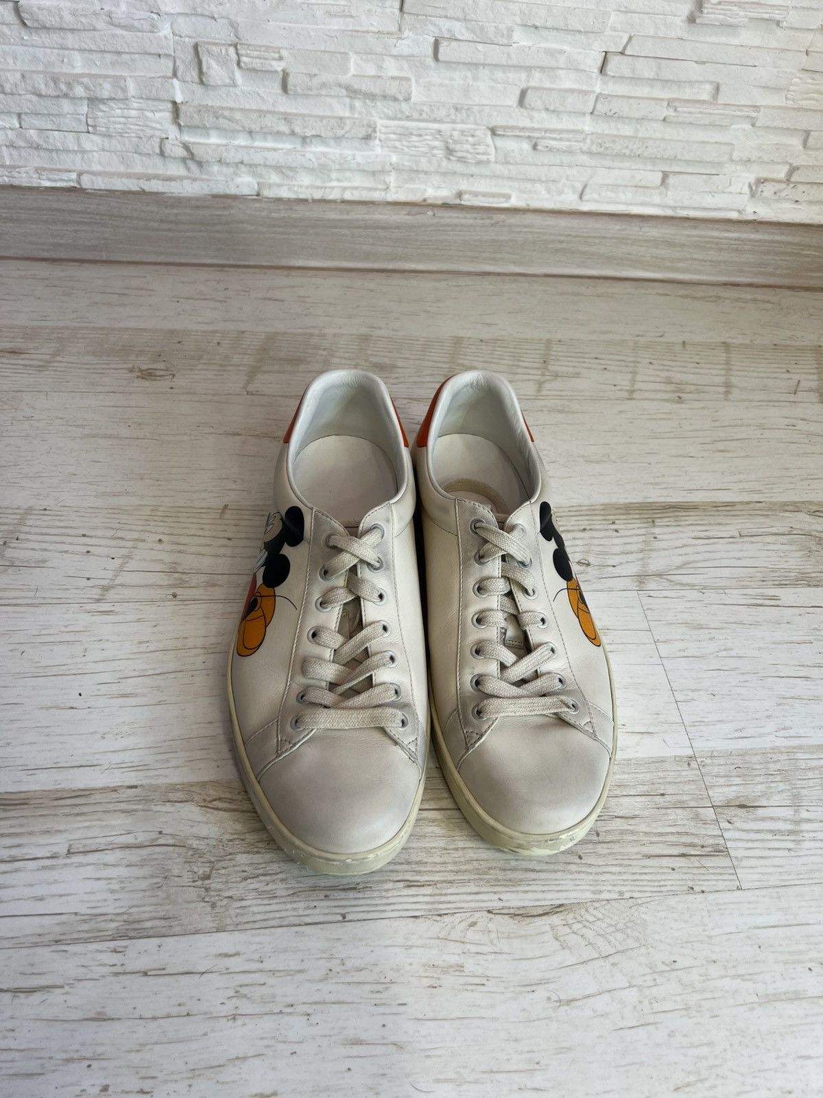 Disney × Gucci Gucci Ace x Disney Mickey Mouse Sneakers 603697 Size 43/US 9 Size US 9 / EU 42 - 3 Thumbnail