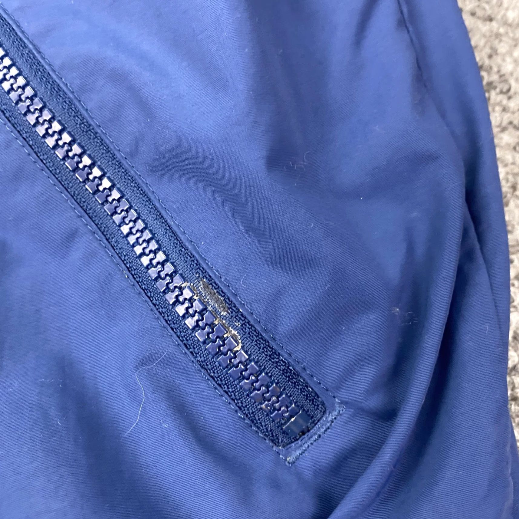 Vintage LL Bean Jacket Mens XL Blue Fleece Lined Nylon Bomber Zip Pockets Ribbed Hem Size US XL / EU 56 / 4 - 6 Thumbnail
