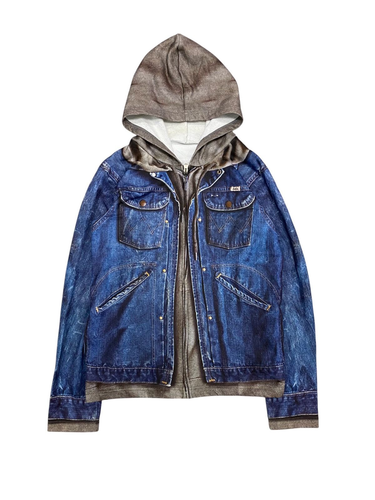 TALKING ABOUT THE ABSTRACTION 🔥TATA iconic trompe l'oeil denim zipper hoodie Size US M / EU 48-50 / 2 - 1 Thumbnail