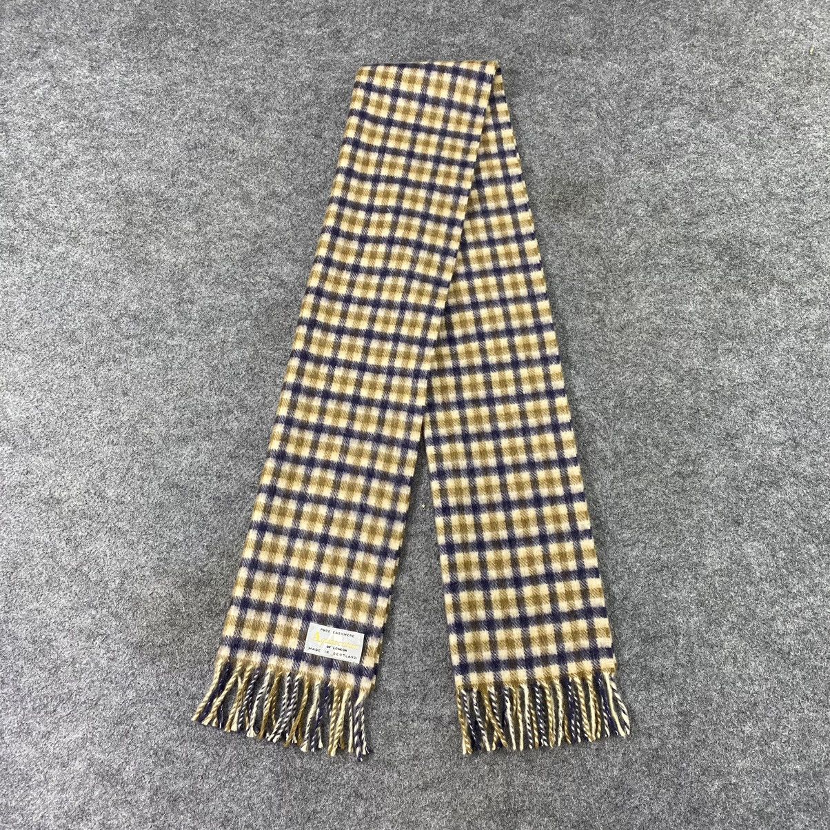 Aquascutum × Vintage Aquasqutum Cashmere Scarf / Muffler / Neckwear - T1371 Size ONE SIZE - 2 Thumbnail
