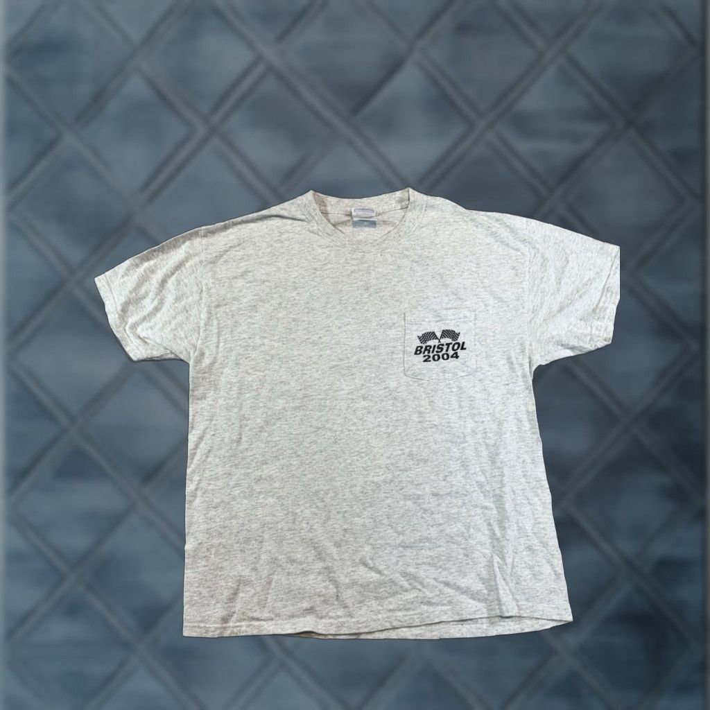 Vintage VINTAGE Bristol Tee Mens Graphic T-Shirt Size L - Gray Cotton 90s Retro Rockabilly California Hanes Heavyweight Size US L / EU 52-54 / 3 - 1 Thumbnail