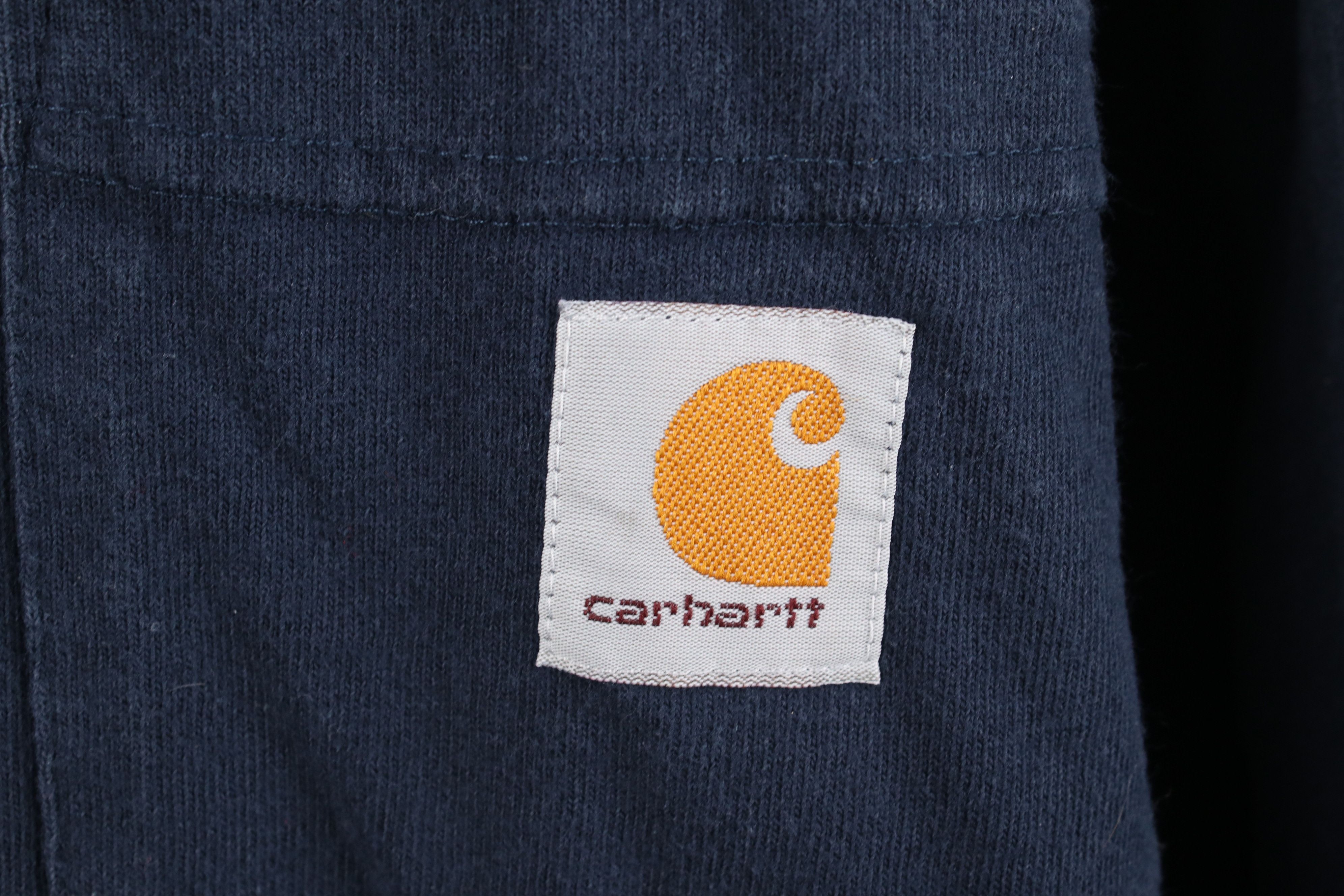 Carhartt Vintage Y2K Carhartt Heavy Pocket T-Shirt Navy Blue Cotton Size US XXL / EU 58 / 5 - 4 Thumbnail