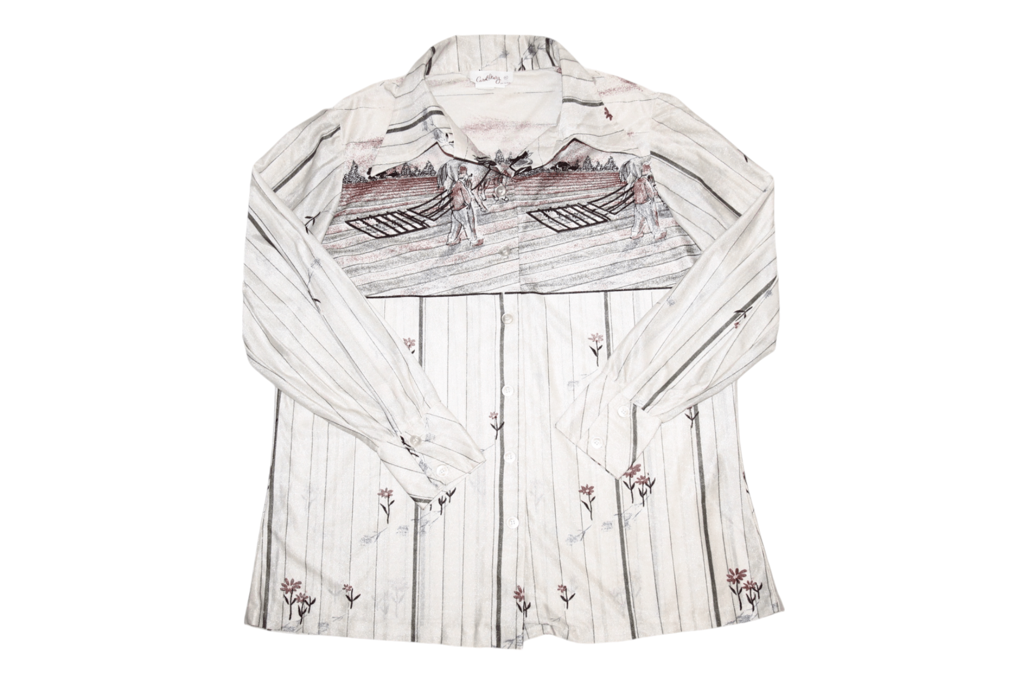 Vintage 70's Vtg Carol Henry Union Made Polyester Retro Blouse Shirt Size M / US 6-8 / IT 42-44 - 13 Thumbnail
