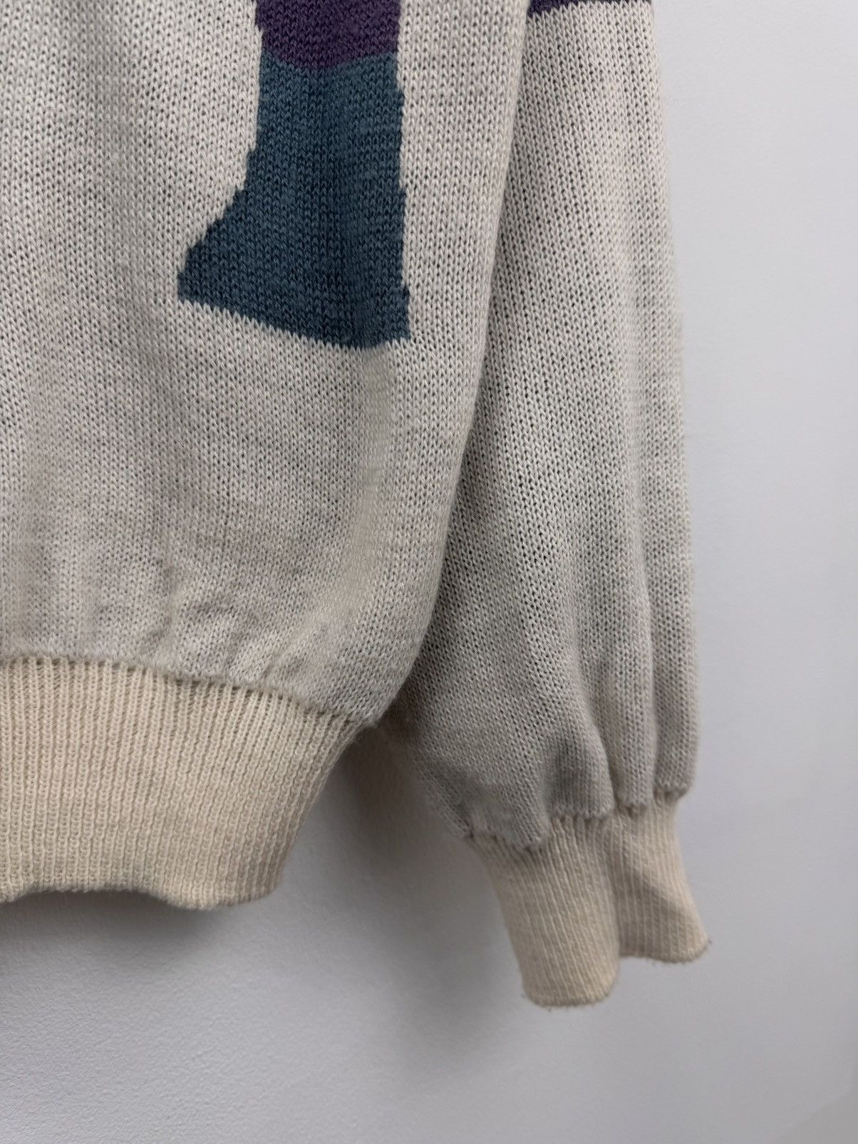 Vintage Bosch Vintage Men Wool Blend Abstract Print Crew Neck Size US L / EU 52-54 / 3 - 4 Thumbnail