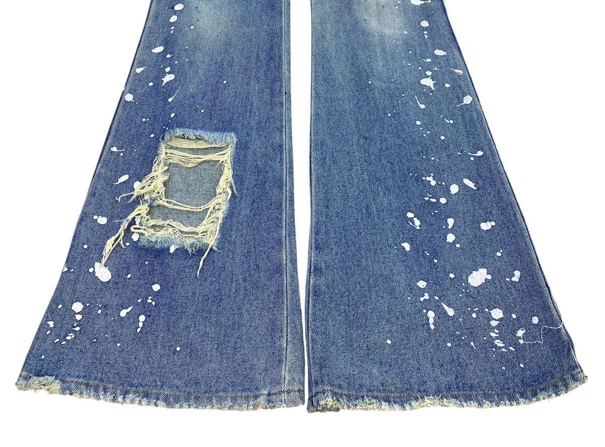 Japanese Brand Japanese Brand Ripped Paint Platter Style Flare Jeans Size US 30 / EU 46 - 5 Thumbnail