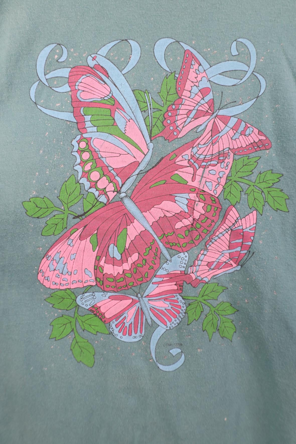 Vintage Vintage 90s Streetwear Earth Day Nature Butterfly T-Shirt Size L / US 10 / IT 46 - 4 Thumbnail