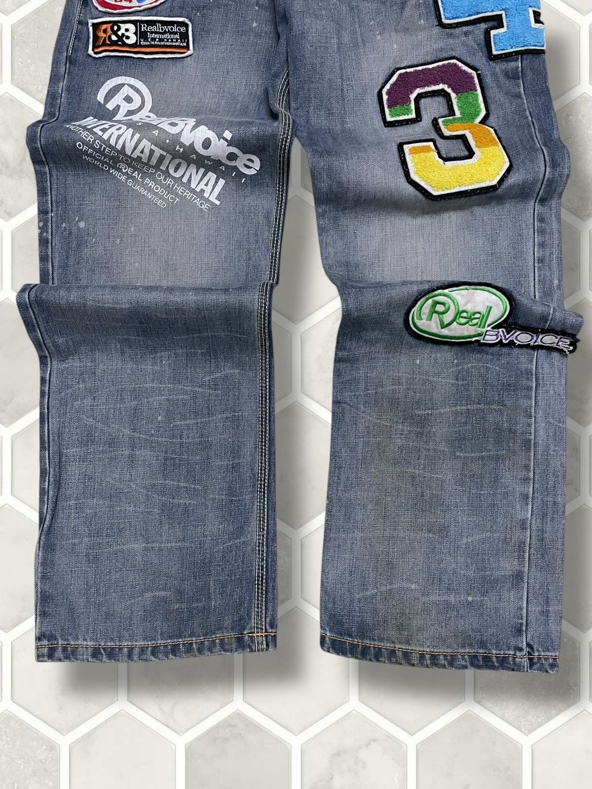 Japanese Brand Vintage Japan Streetwear RealBvoice Patchwork Baggy Denim Size US 32 / EU 48 - 3 Thumbnail