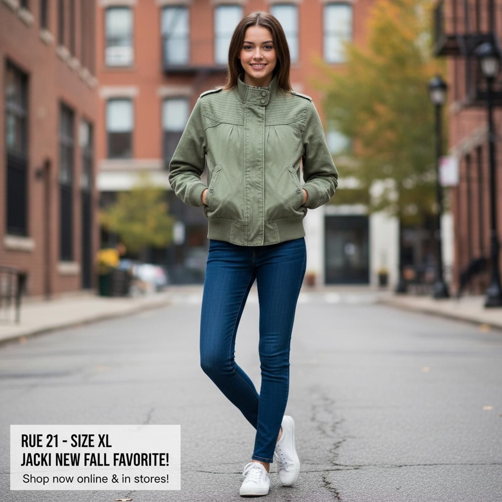 rue21 Rue 21 Women's Olive Green Military Style Jacket Size XL Size XL / US 12-14 / IT 48-50 - 2 Thumbnail