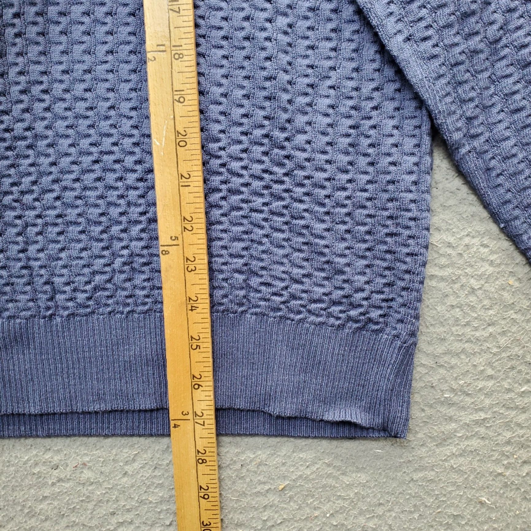 Architect Architect Sweater Womens 2X Blue Knit Long Raglan Sleeve V Neck Button Pullover Size XXL / US 16-18 / IT 52-54 - 4 Thumbnail
