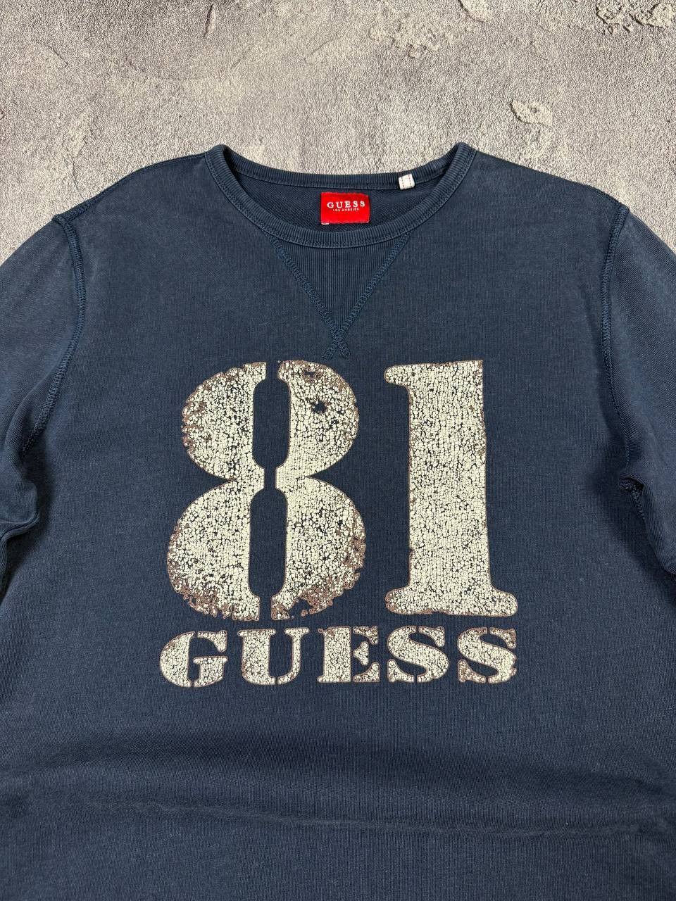 Guess Y2K Guess 2000s Distressed Blue Pullover Streetwear Size US M / EU 48-50 / 2 - 4 Thumbnail