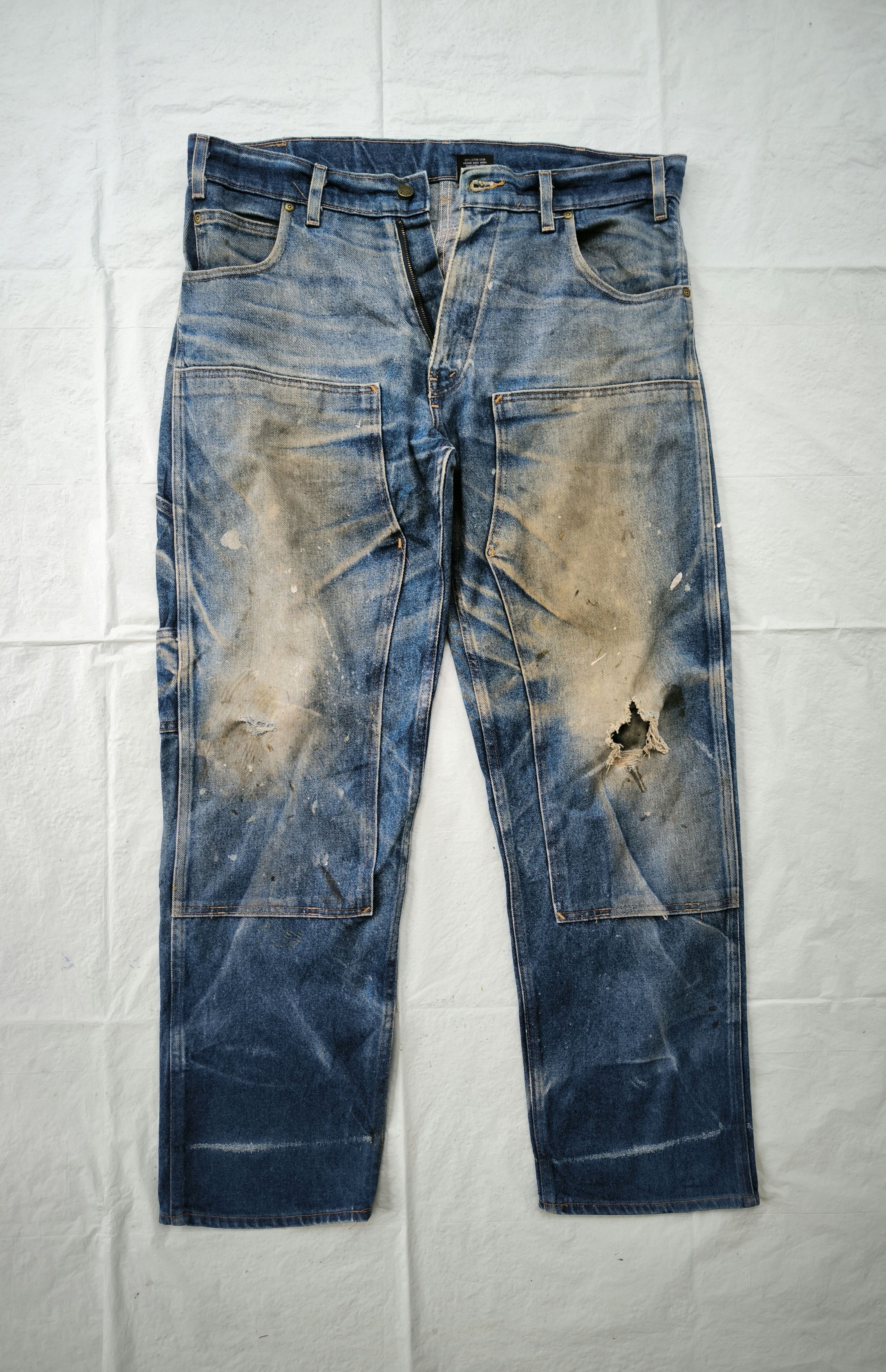 Made In Usa × Vintage Vtg PRISON BLUES distressed double