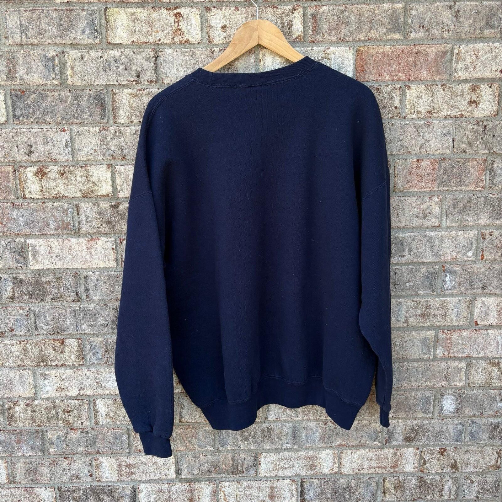 Soffe Vintage 90s Belmont University Navy sweatshirt Size US XL / EU 56 / 4 - 4 Thumbnail