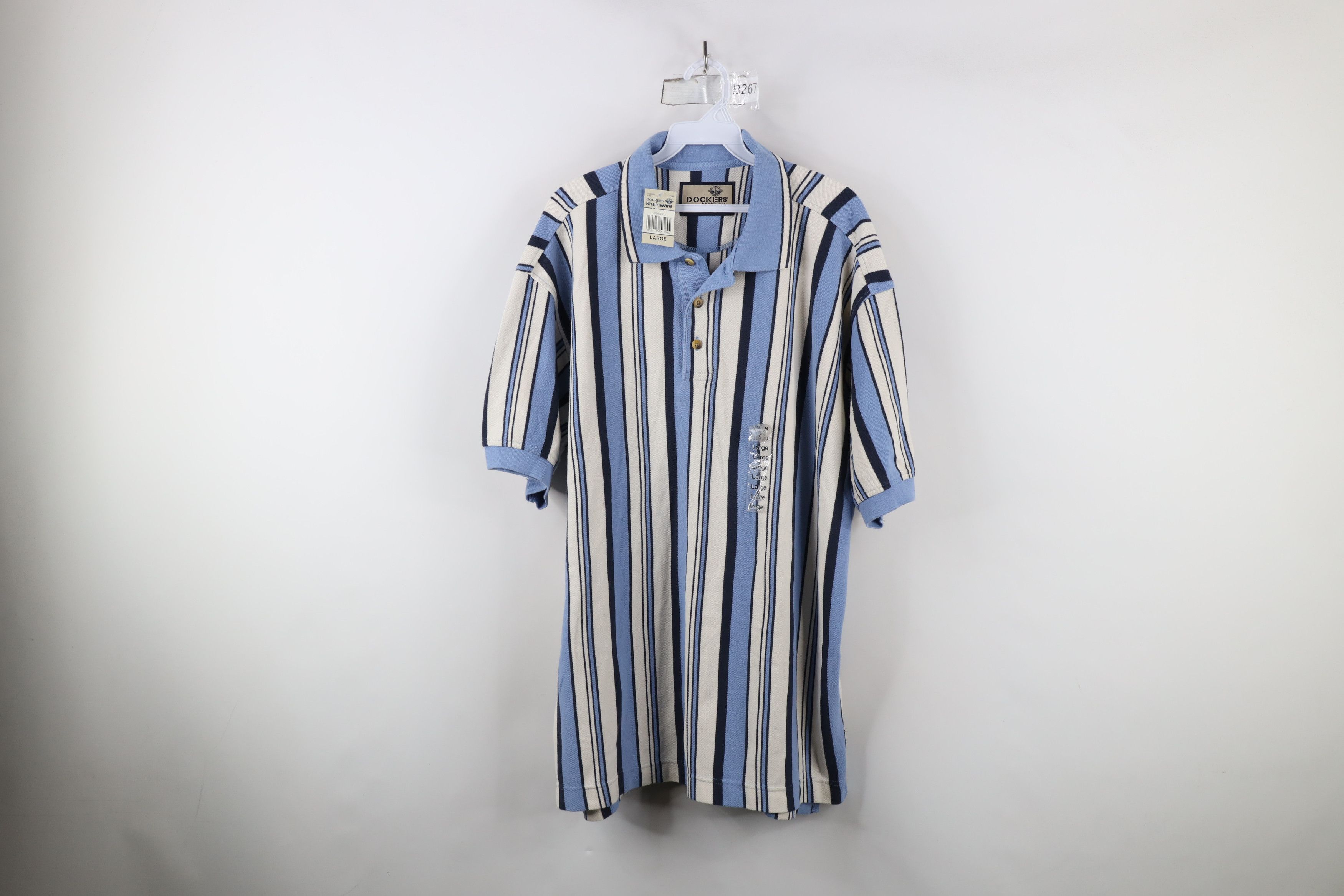 Vintage Deadstock Vintage 90s Streetwear Block Thermal Knit Polo USA Size US L / EU 52-54 / 3 - 1 Thumbnail