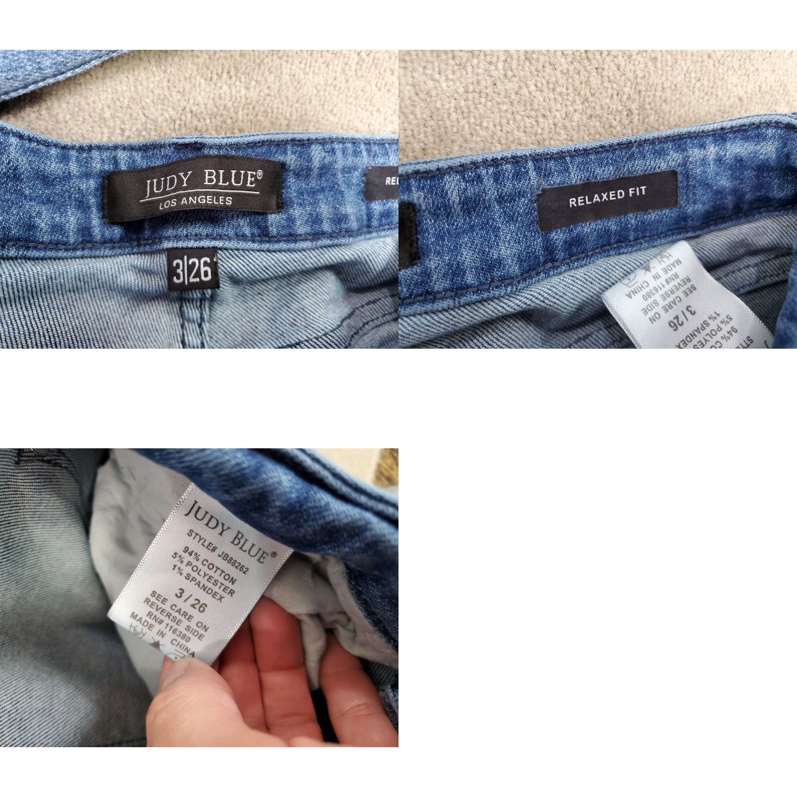 Denime Judy Blue Jeans Womens 26 Relaxed Fit Denim Stretch Elastic Waist Medium Wash Pockets Logo Size 26" / US 2 / IT 38 - 8 Thumbnail