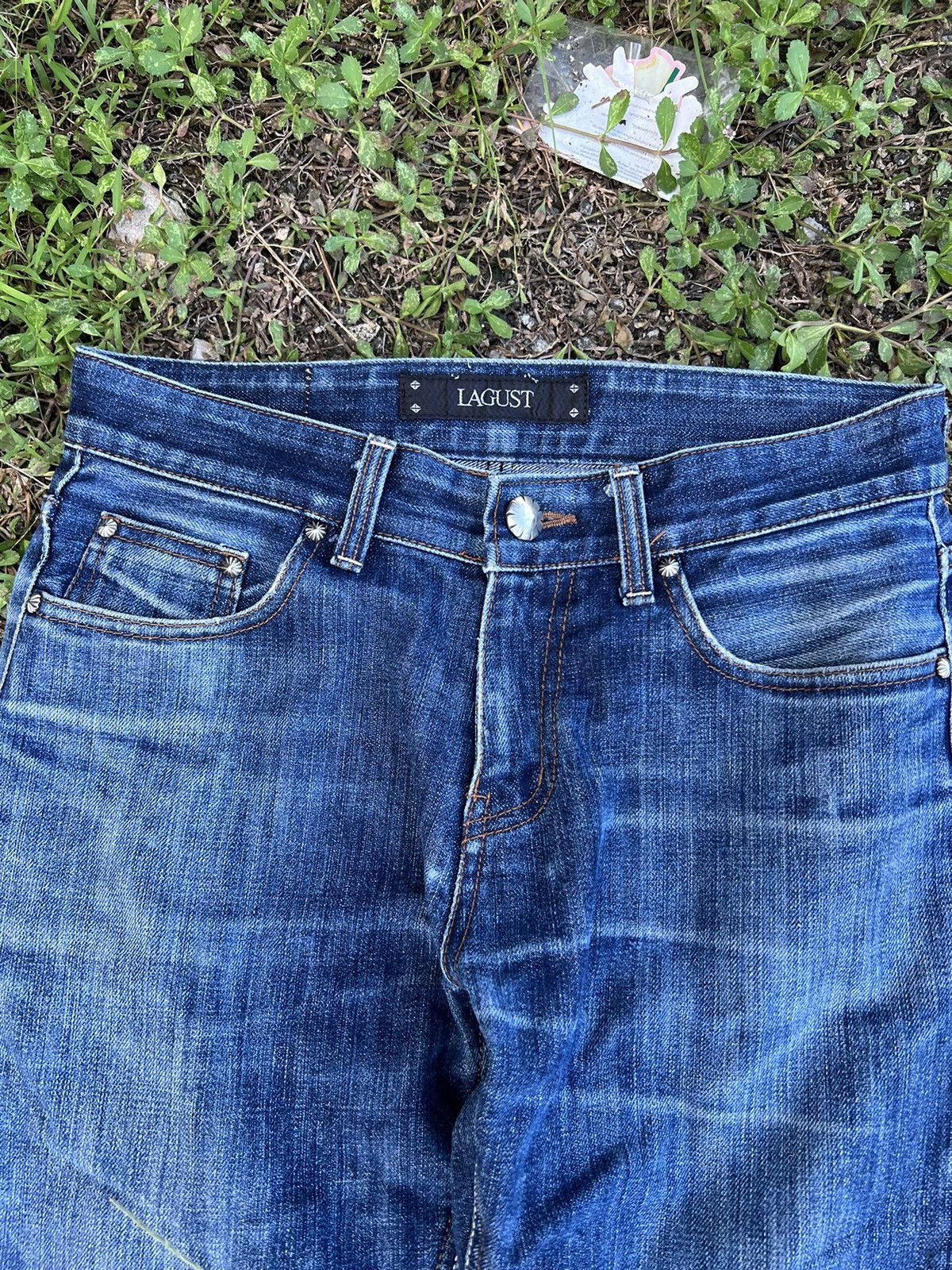Japanese Brand VTG LAGUST DISTRESSED SELVEDGE JEANS VERY RARE Size US 30 / EU 46 - 5 Thumbnail