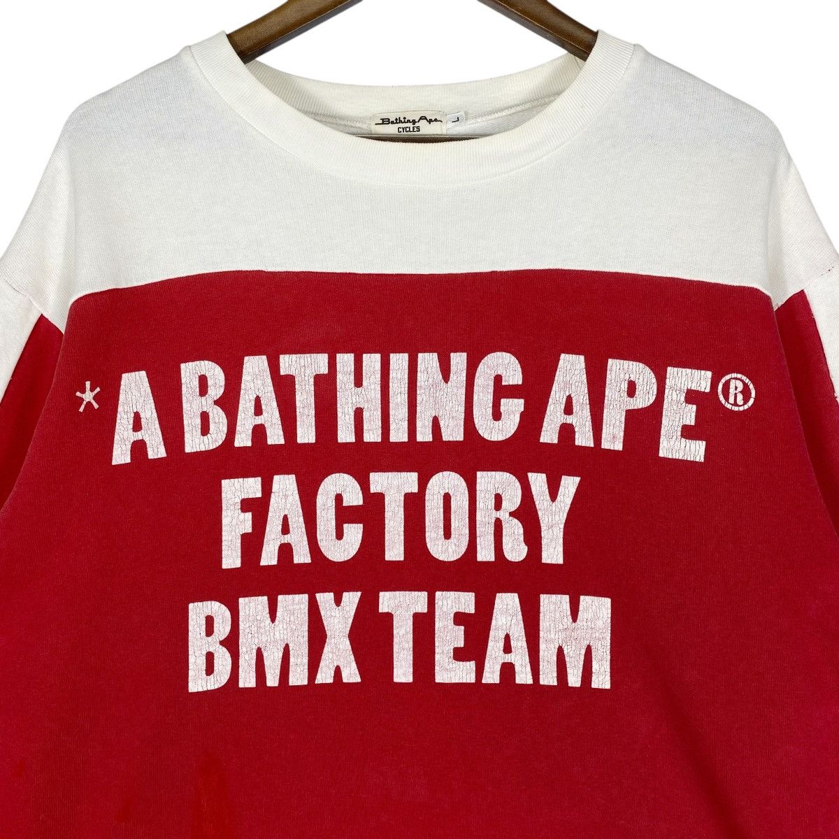 Bape Vintage A Bathing Ape Factory BMX Team Pullover Size US L / EU 52-54 / 3 - 4 Thumbnail