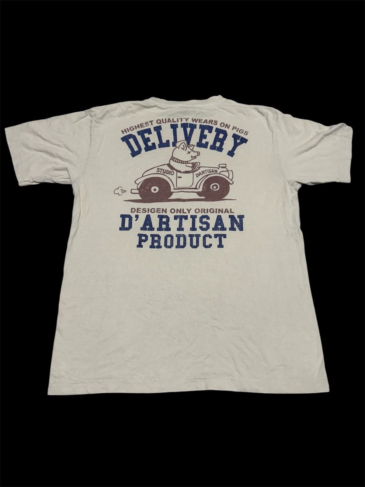 Studio D'Artisan D Artisan Pig Driving Car Printed Minimal Tshirt Size US M / EU 48-50 / 2 - 1 Thumbnail