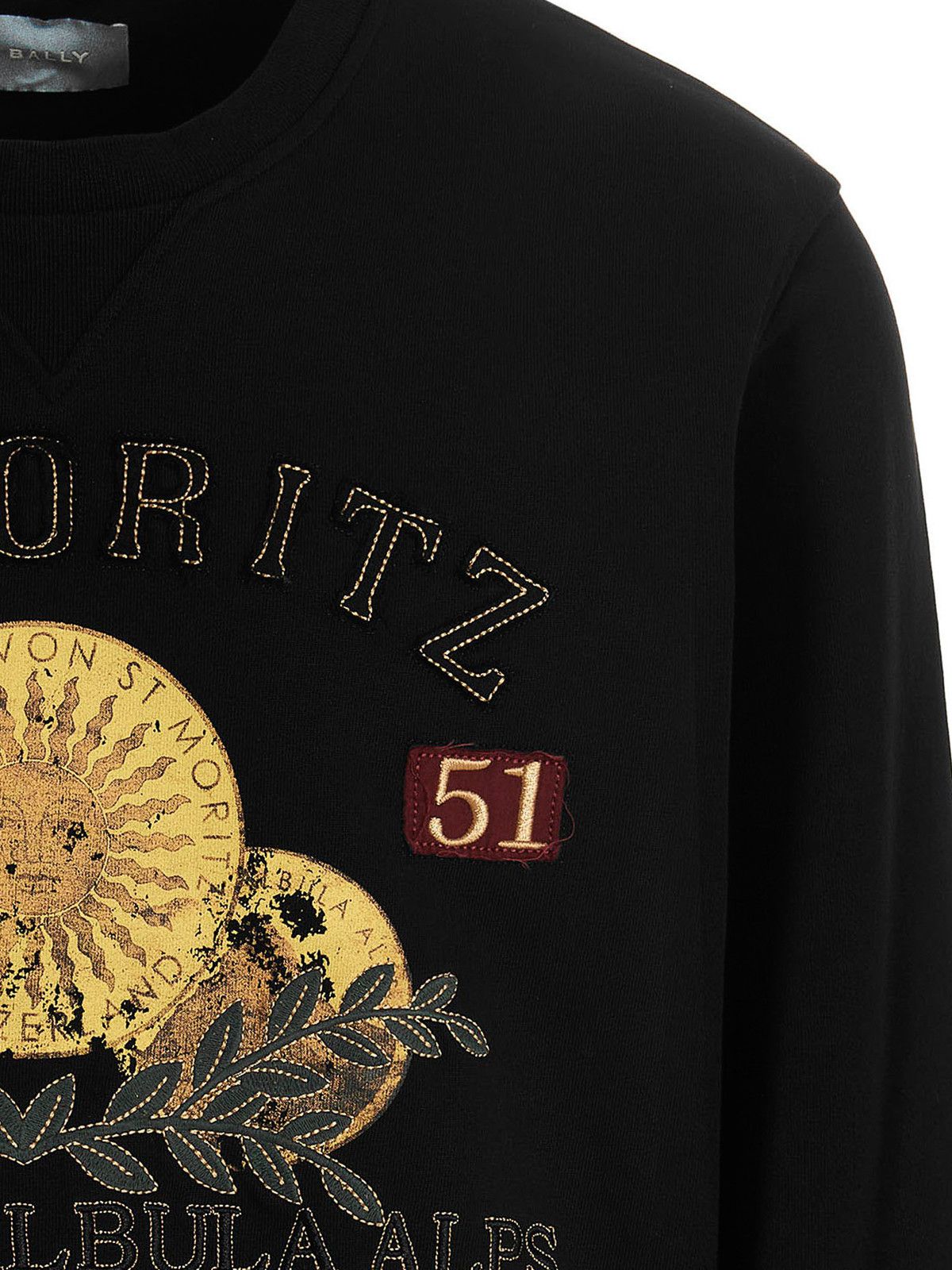 Bally o1y1224 Long Sleeves Curling Capsule Sweatshirt in Black Size US M / EU 48-50 / 2 - 3 Thumbnail