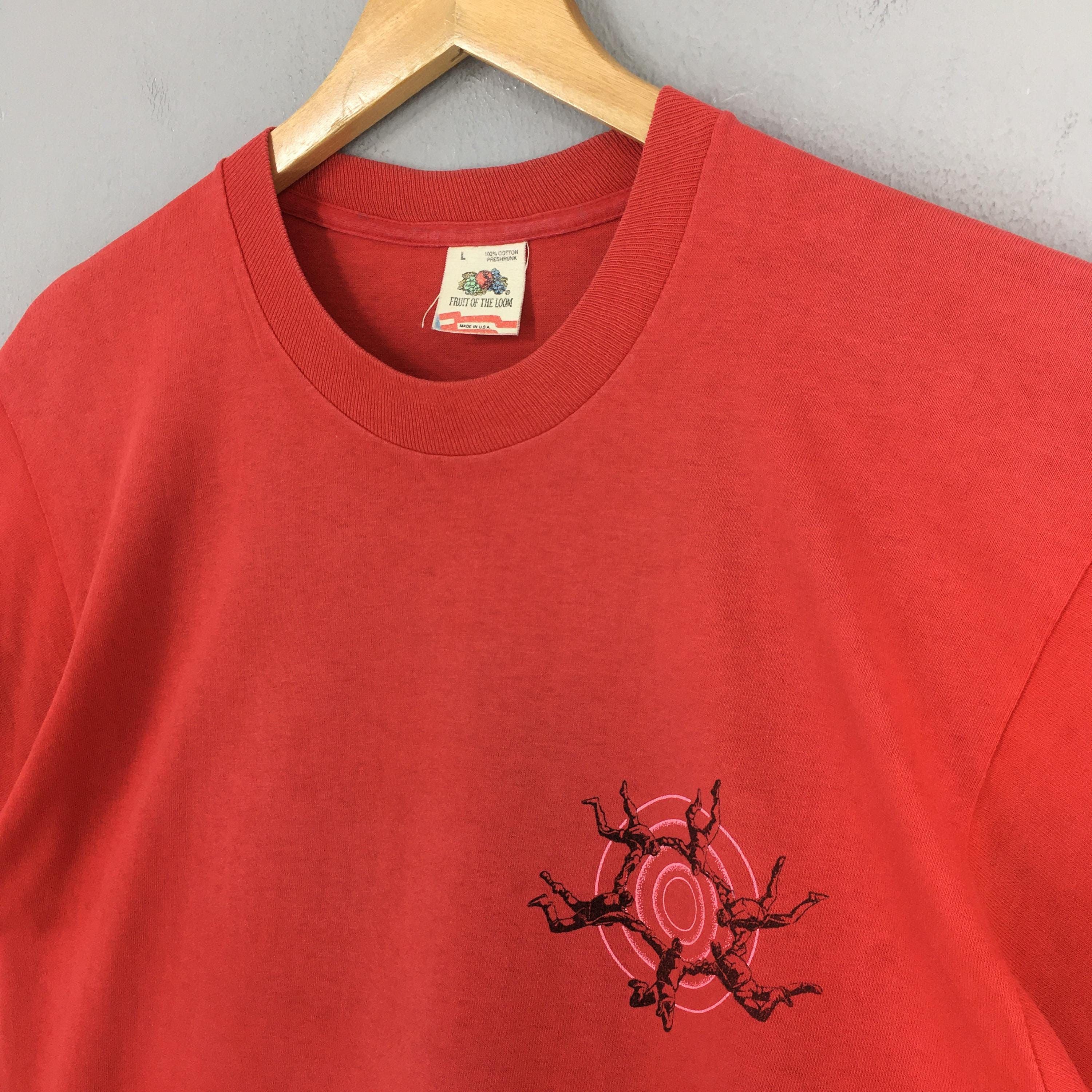 Fruit Of The Loom × Powell Peralta Vintage 90's Parachute Ride Red T shirt Large Size US L / EU 52-54 / 3 - 5 Thumbnail