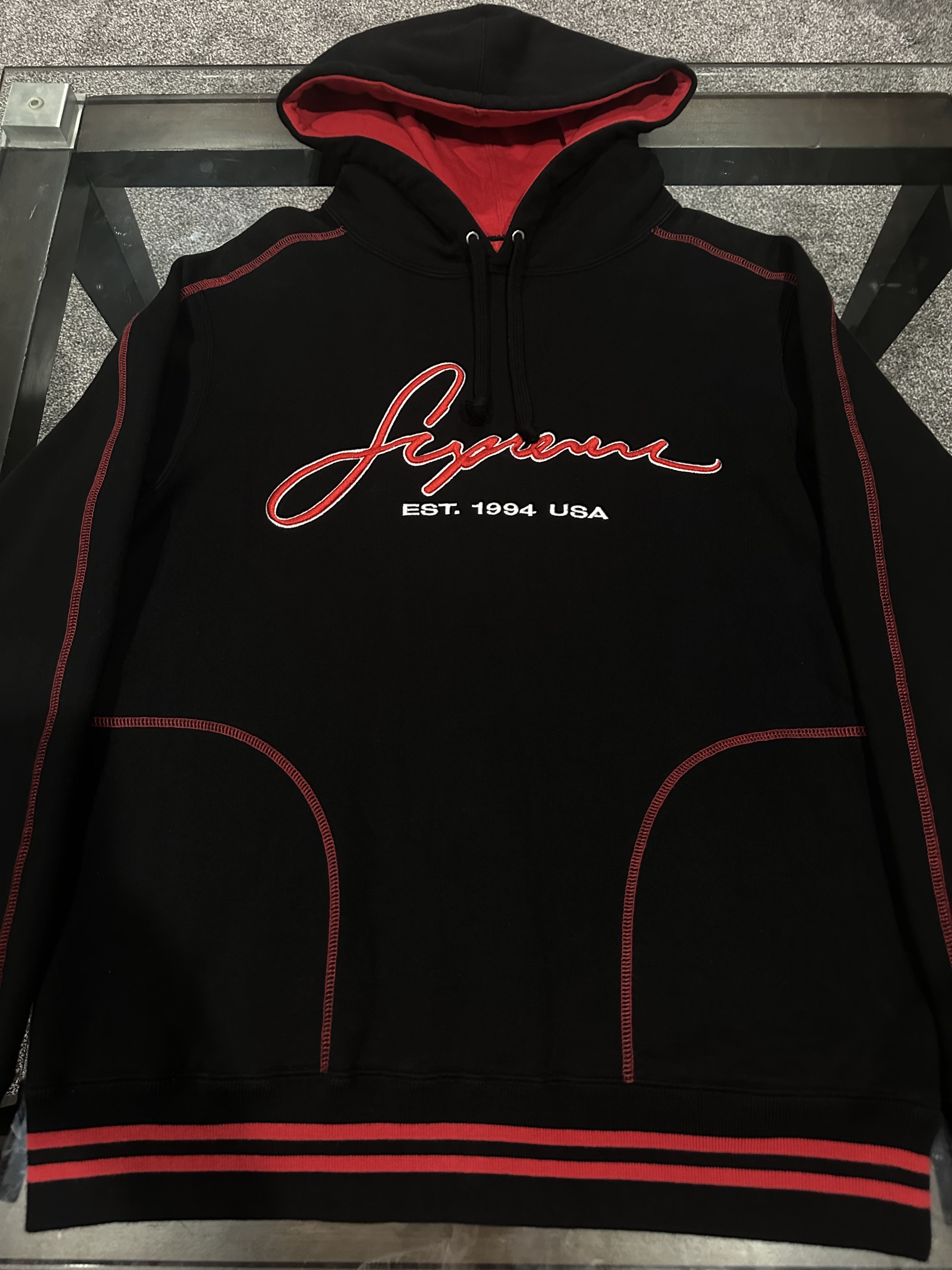 トップス Supreme Pitbulls Embroidered Hooded Supreme Pitbulls Embroidered Hooded Sweatshirt Black Men's
