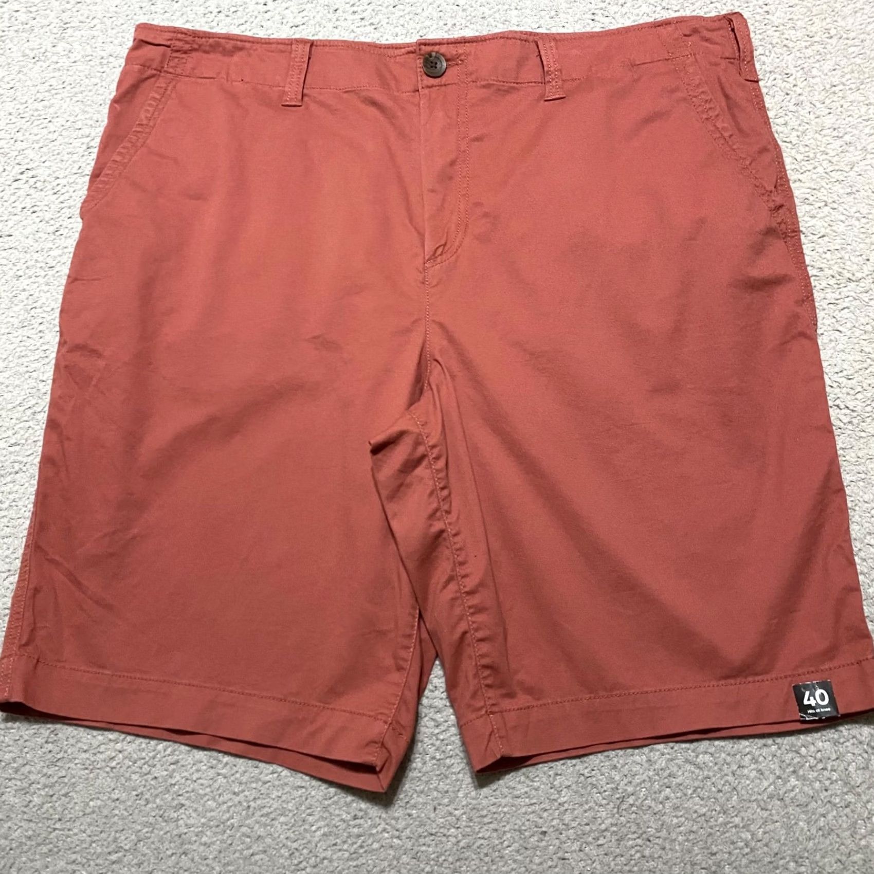Vintage Urban Pipeline Mens Shorts sz 40 Orange Chino Flat Front Inseam 10" NWT Size US 40 / EU 56 - 2 Thumbnail