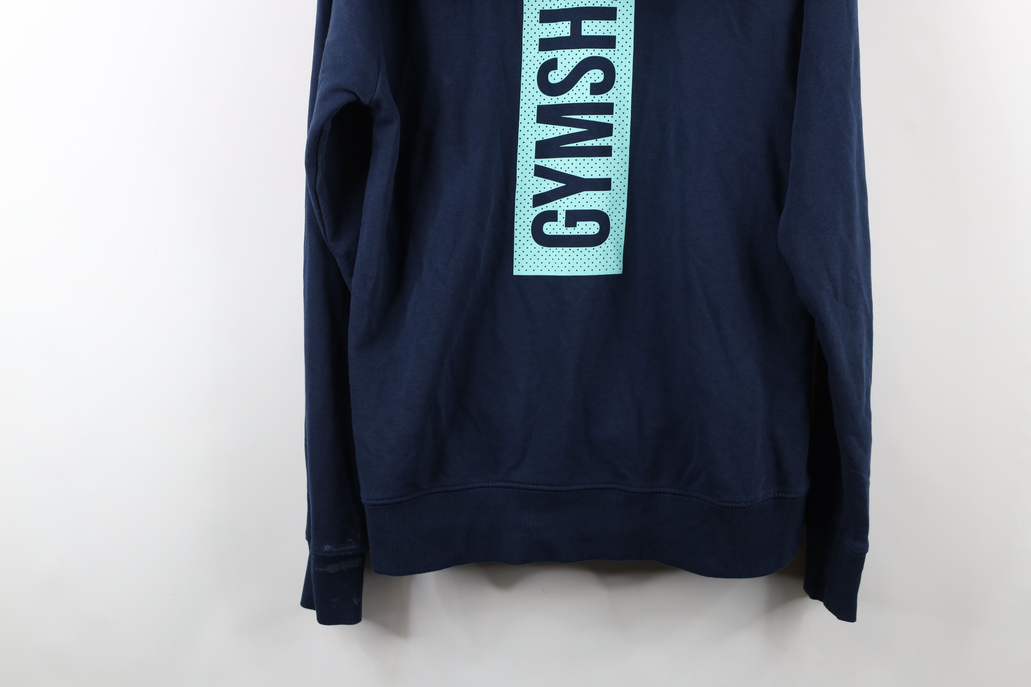 Gymshark × Vintage Gymshark Spell Out Lightweight Gym Hoodie Sweatshirt Blue Size US M / EU 48-50 / 2 - 14 Thumbnail