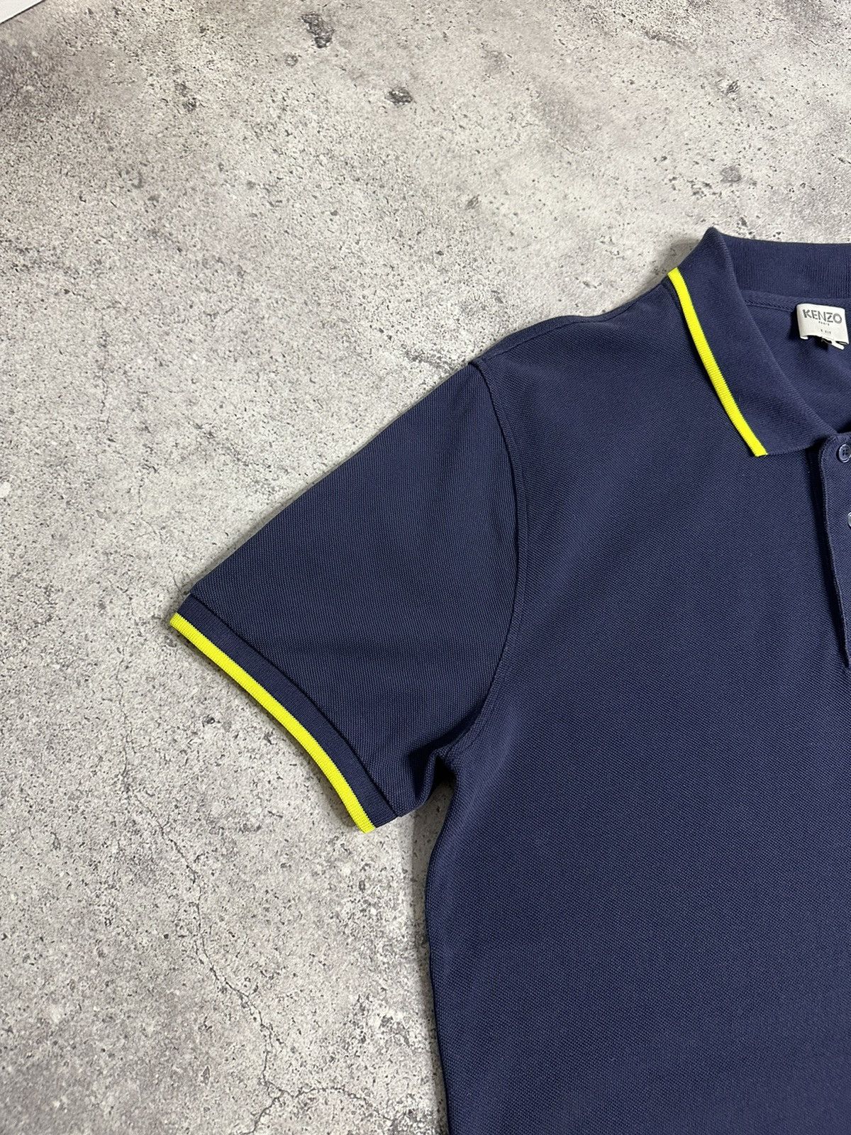 Kenzo Kenzo Paris Embroidered Tiger Logo Polo Shirt Navy Blue Size US L / EU 52-54 / 3 - 5 Thumbnail