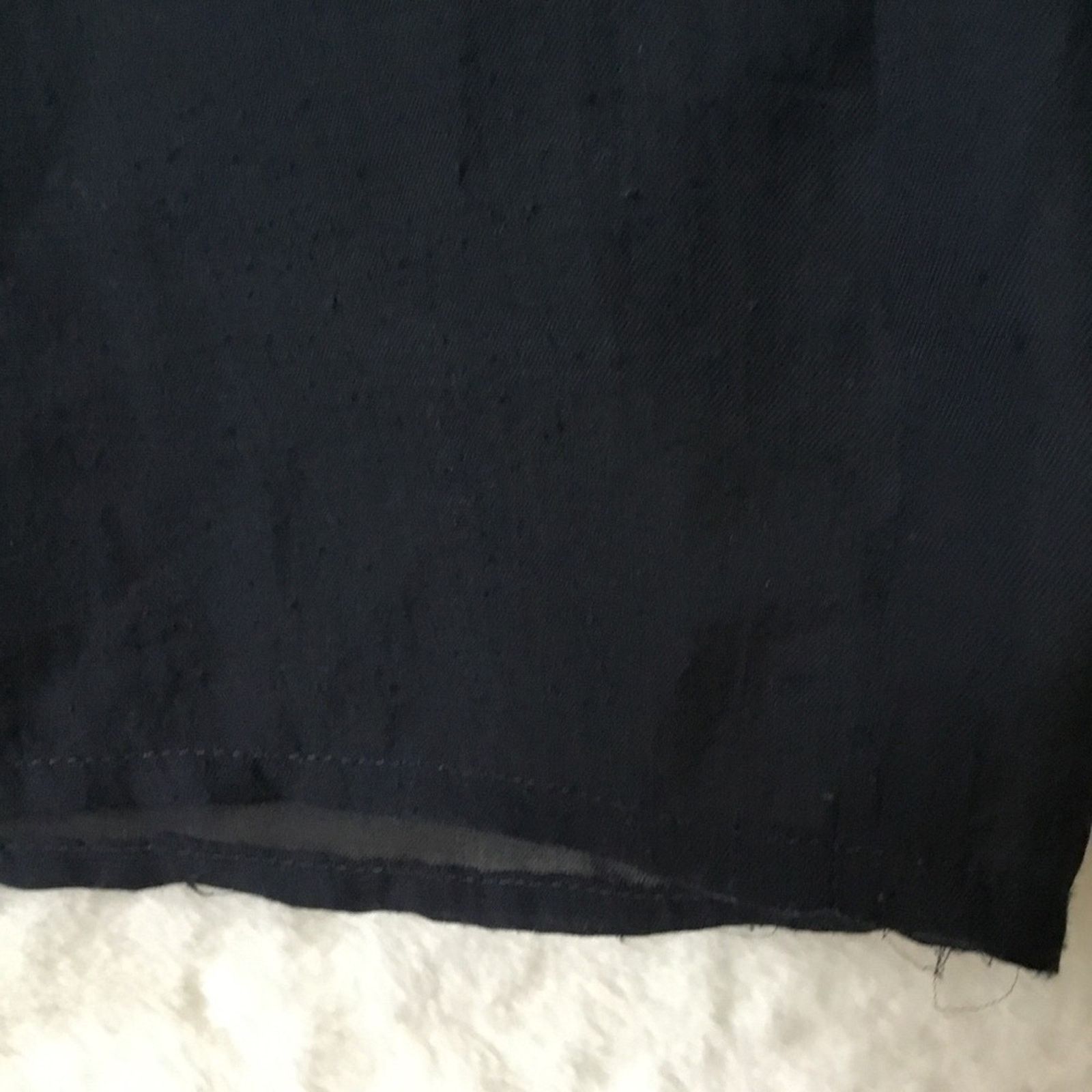 Loft LOFT Navy Sheer Peasant Blouse Size S / US 4 / IT 40 - 6 Thumbnail