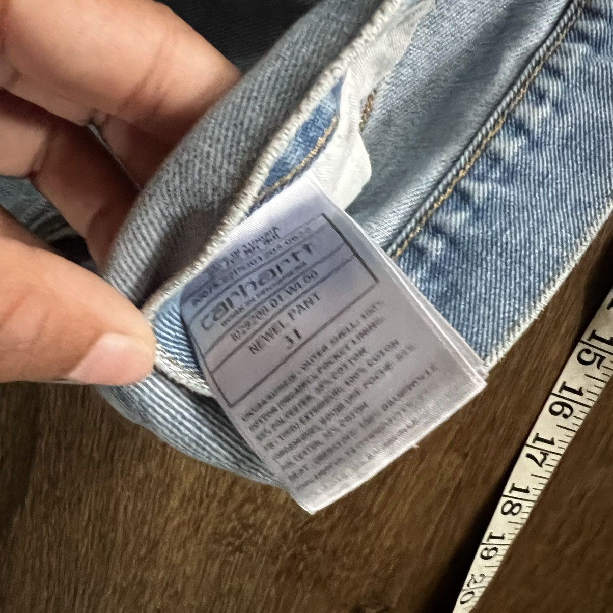 Carhartt Light Wash Denim Carhartt Pants Size US 31 - 3 Thumbnail