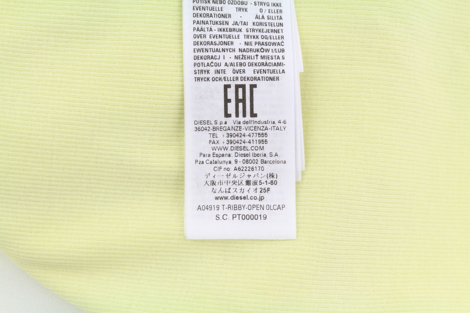 T-RIBBY-OPEN M Yellow Cardigan Buttoned T-Shirt 83943