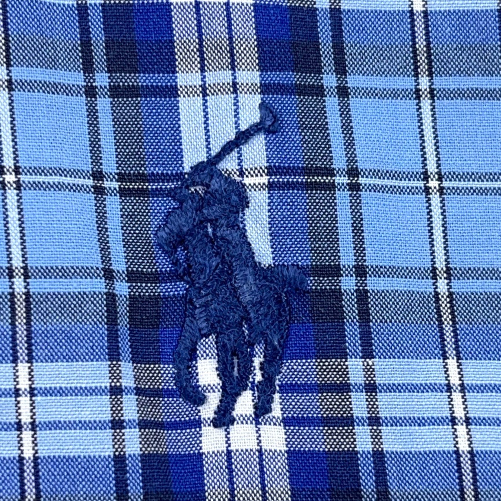 Ralph Lauren Ralph Lauren Shirt Men Medium Blue White Button Up Tartan Plaid Blake Camp A94 Size US M / EU 48-50 / 2 - 5 Thumbnail