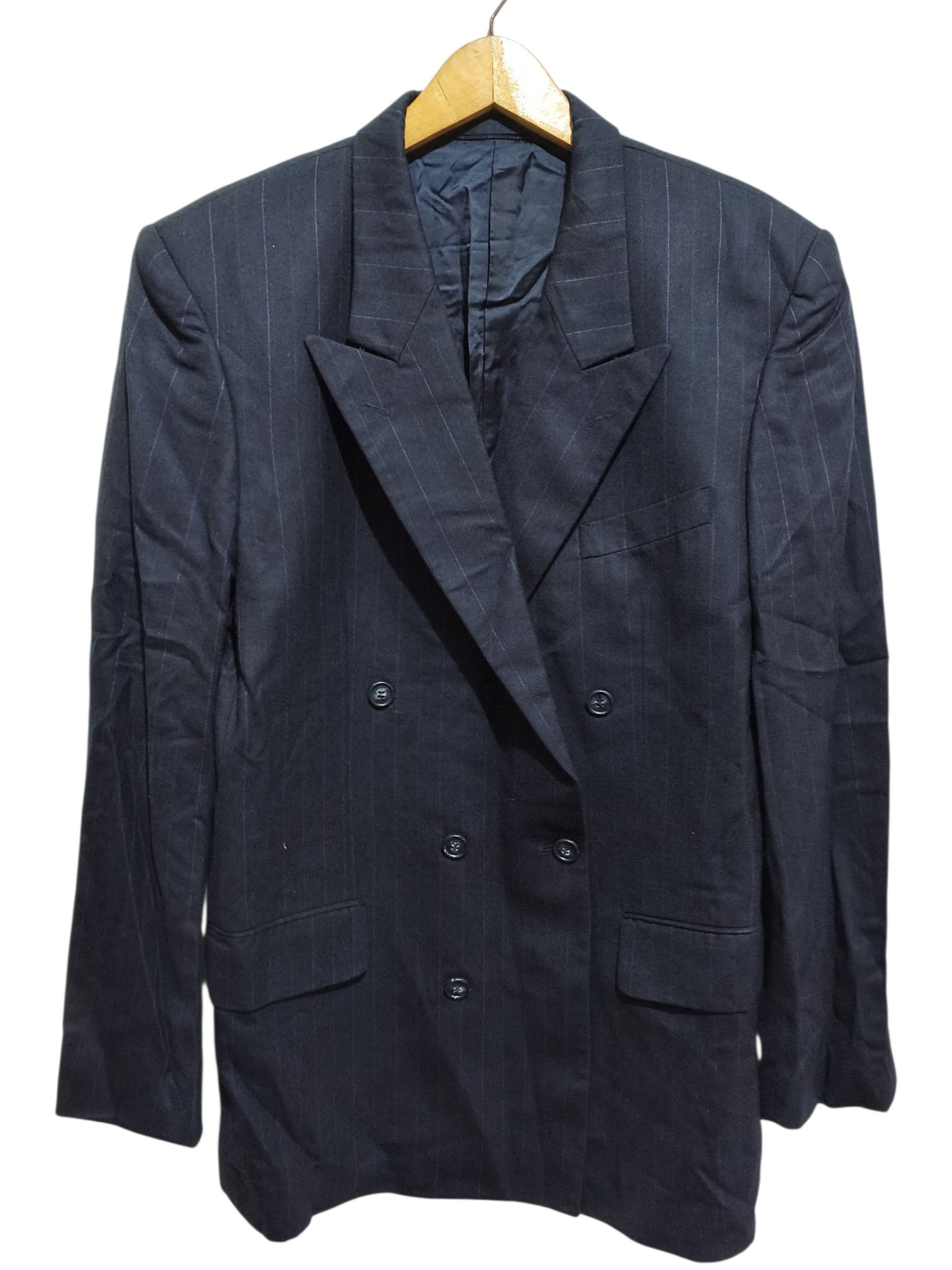 Yves Saint Laurent Vintage YSL Power Tailoring Double Breasted Pinstripe Size 50S - 1 Thumbnail