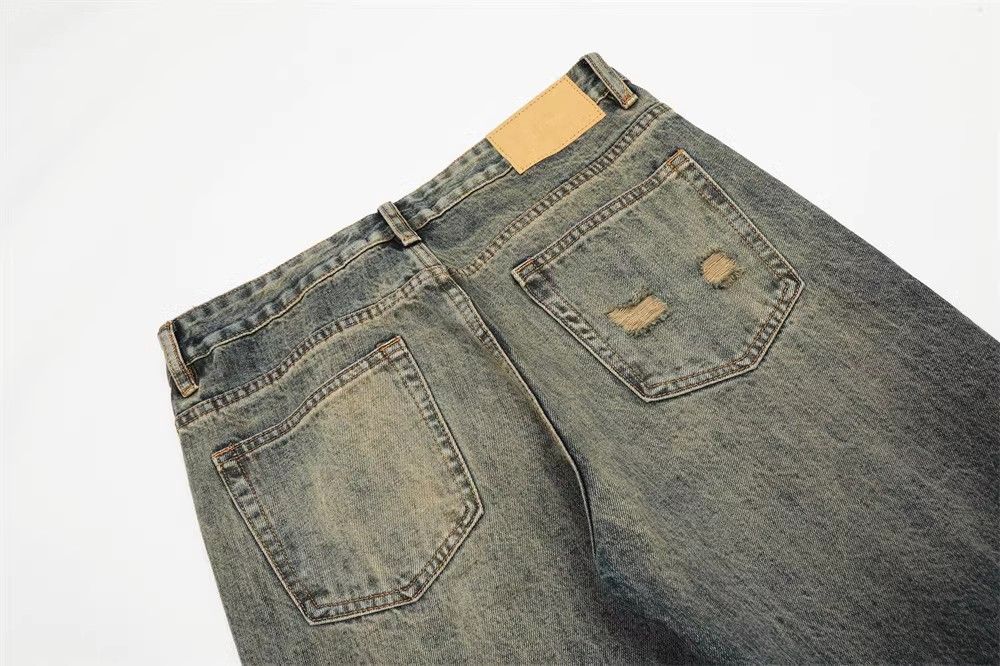 Japanese Brand × Jean Men's trendy loose versatile retro washed flared jeans Size US 34 / EU 50 - 5 Thumbnail