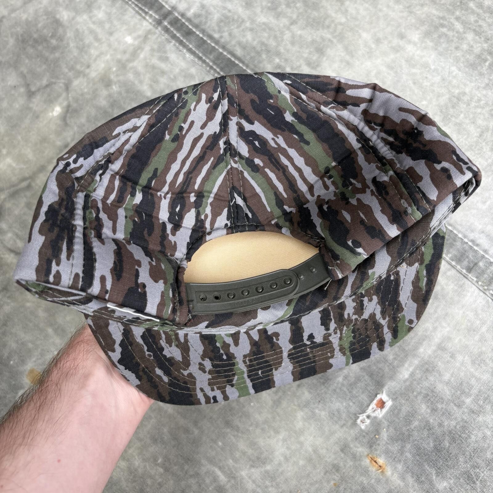 Ford Vintage 80s Ford Arkansas Tiger Stripe Camo Rope Trucker Hat Size ONE SIZE - 2 Thumbnail