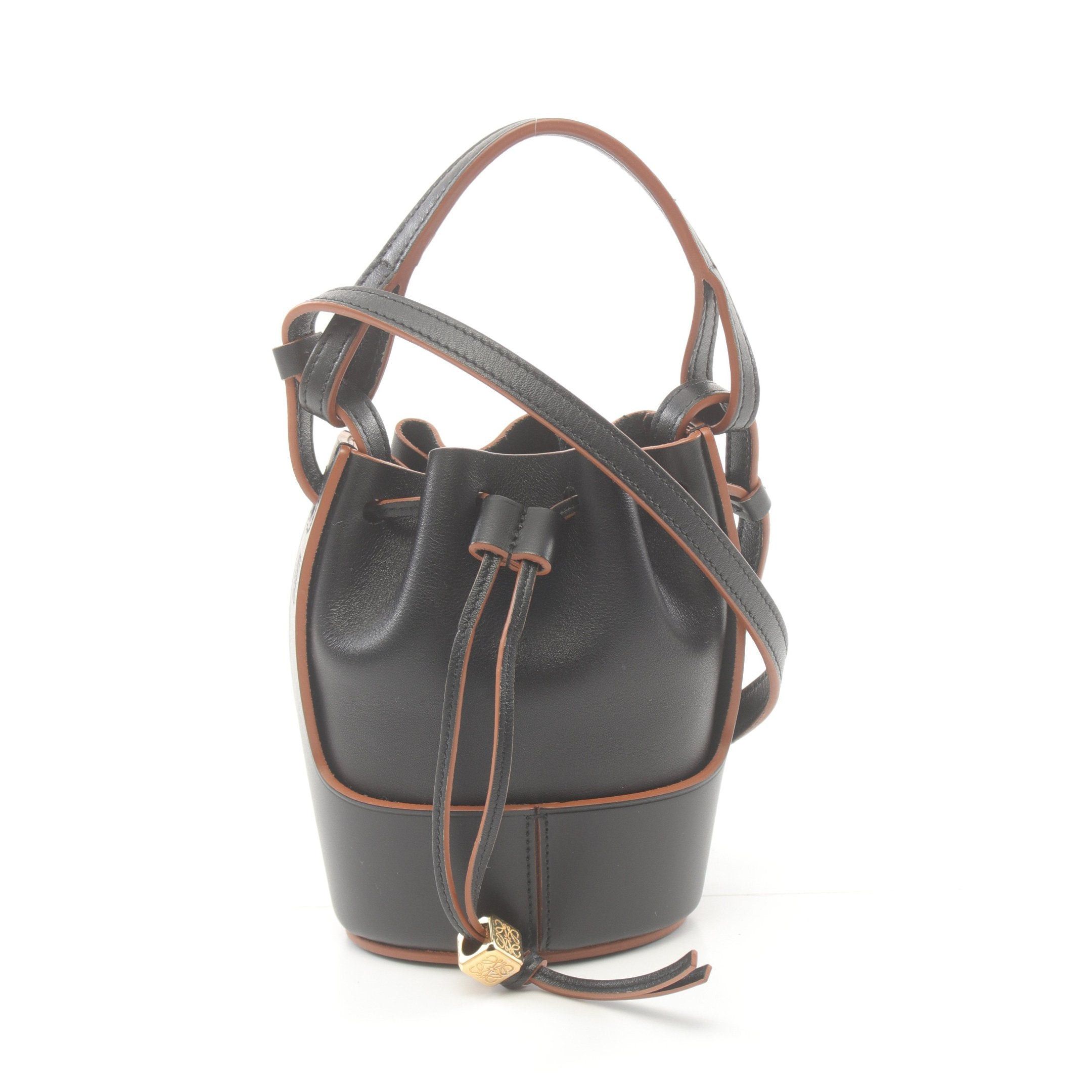 Loewe Loewe Balloon Bag Nano Shoulder Leather Black Brown Size ONE SIZE - 1 Thumbnail