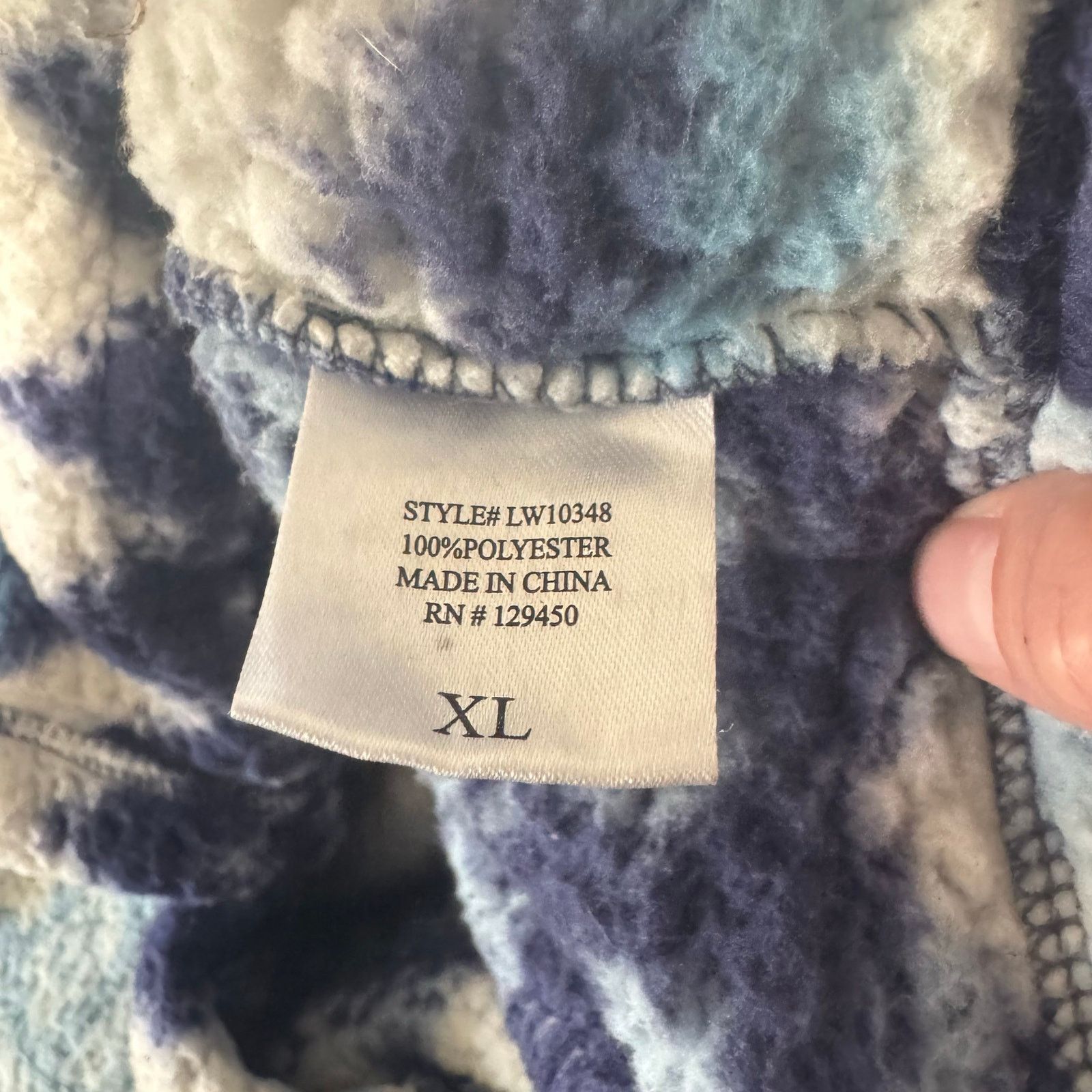 Wrangler Wrangler Women's Button Hooded Western Fleece Jacket XL Blue Size XL / US 12-14 / IT 48-50 - 5 Thumbnail