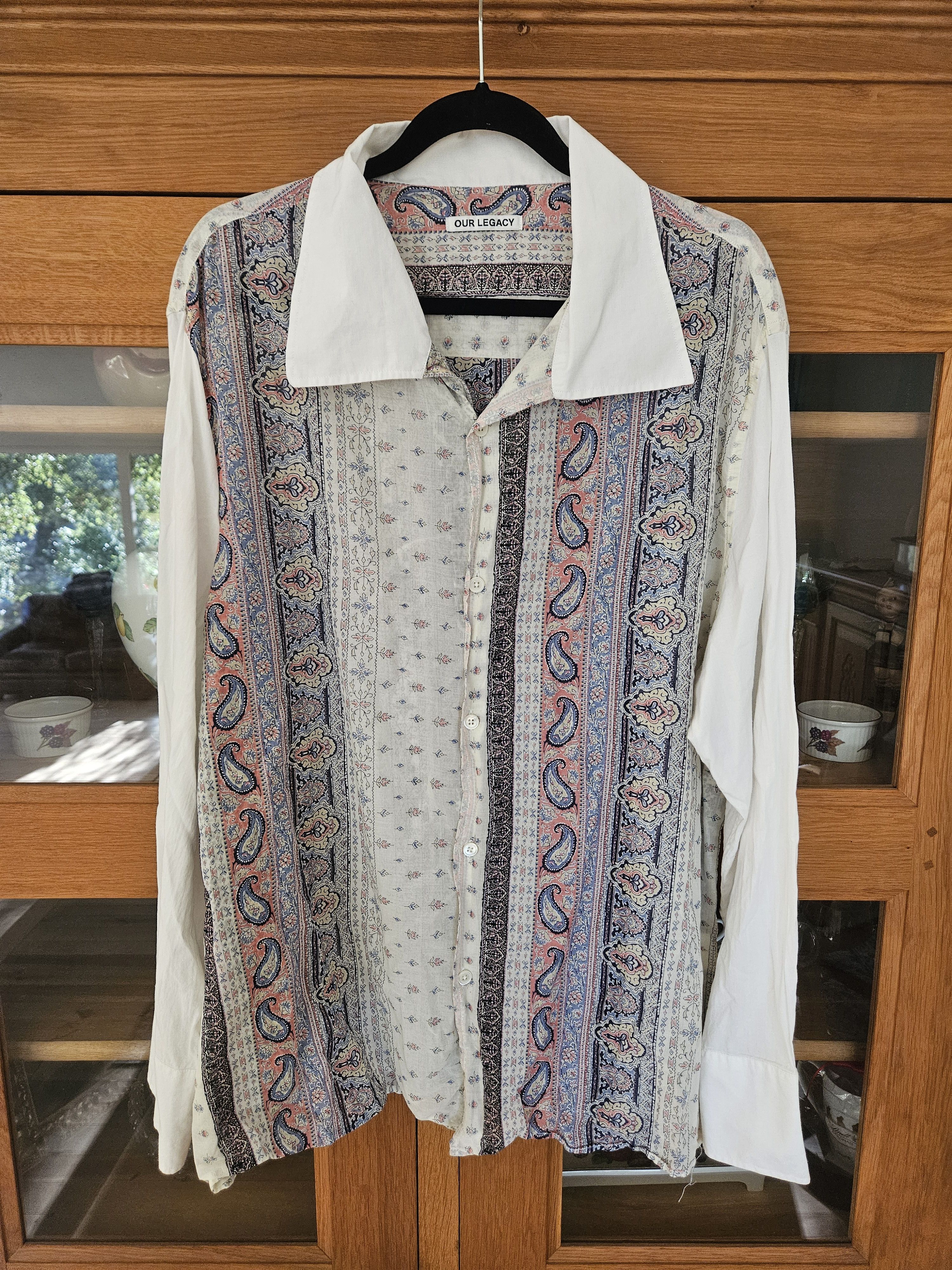 Our Legacy Our Legacy Soul Shirt Hippie Stripe Paisley Sz 54 | Grailed