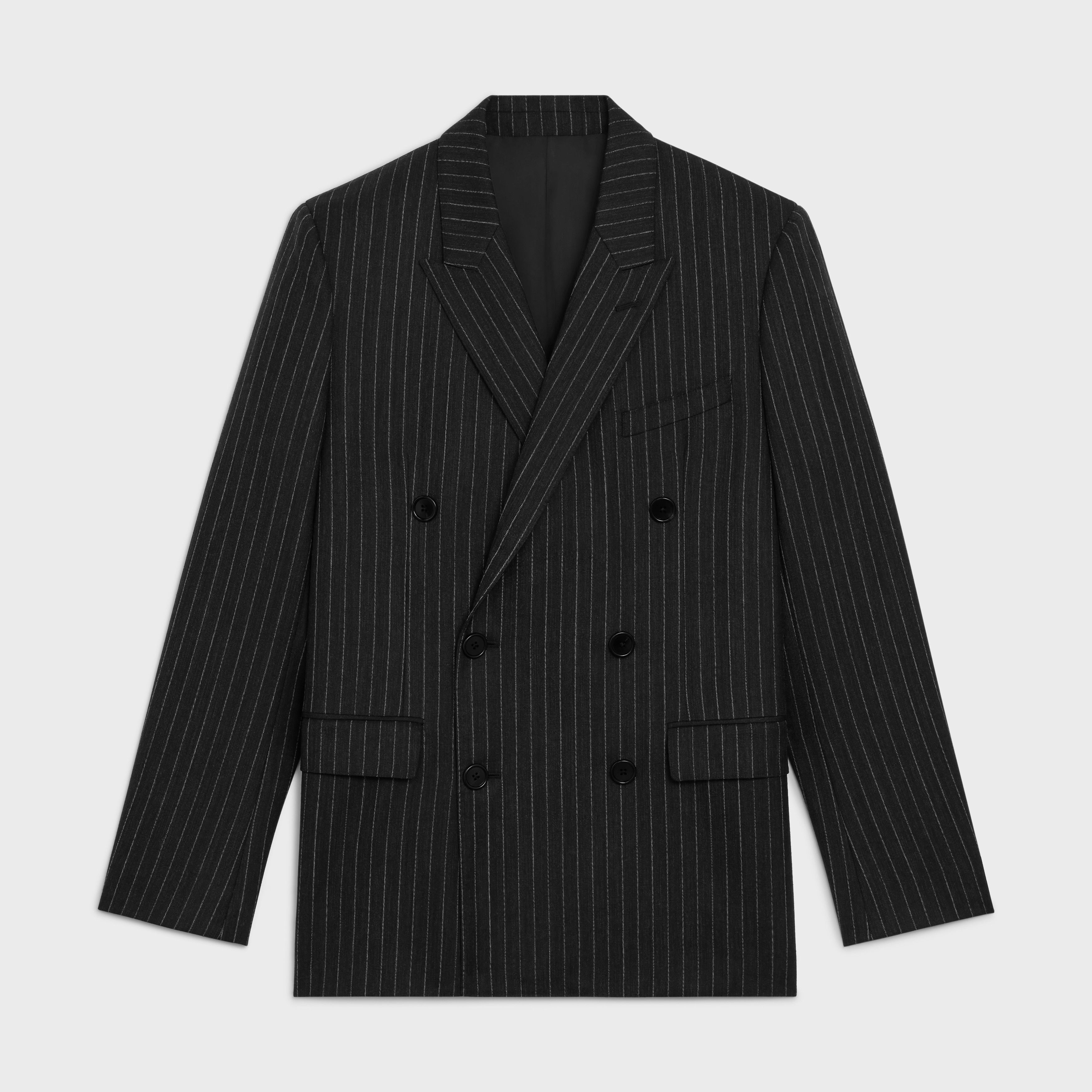 Celine Crew Neck Chasseur Jacket - Black Wool Cloth, Gold