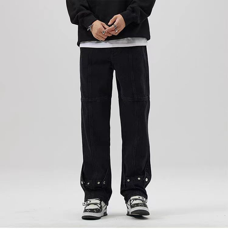 Japanese Brand × Jean Vintage street hip-hop punk patchwork micro flare jeans Size US 30 / EU 46 - 1 Thumbnail