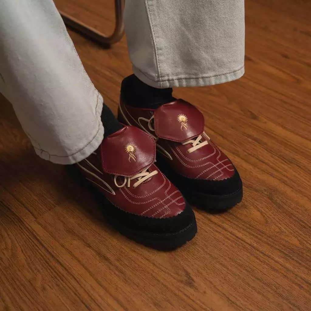 Designer × Leather Sneakerdress Copa Burgundy Leather Size US 10 / EU 43 - 4 Thumbnail