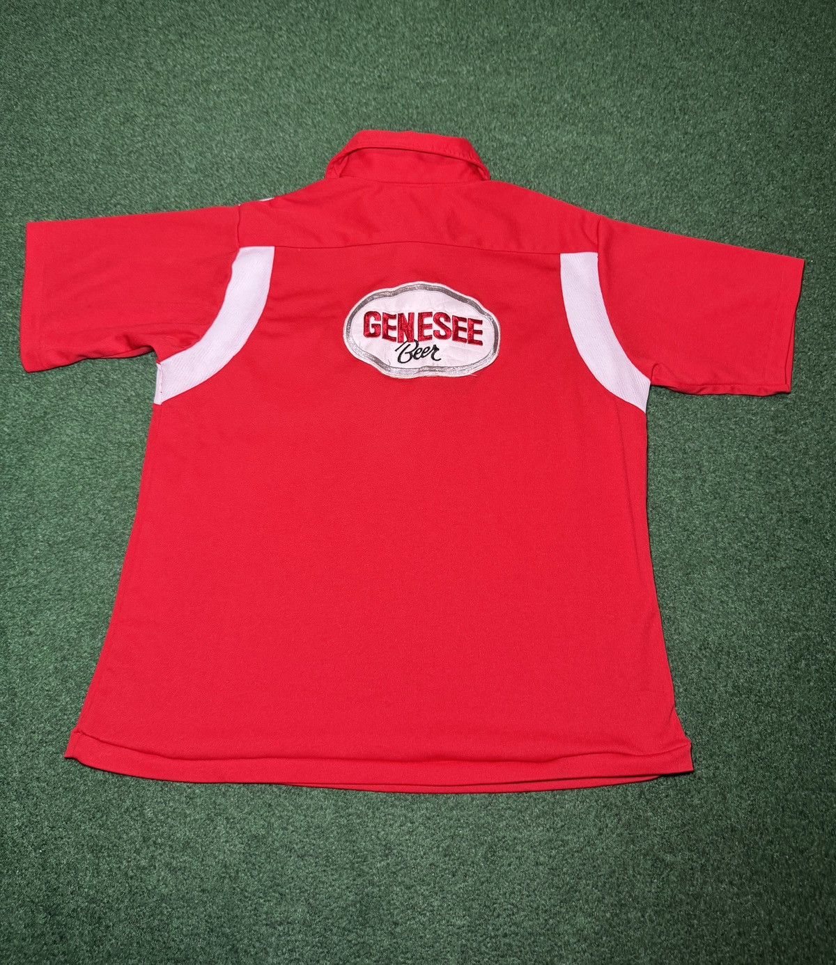 Vintage Genesee Beer 70s Chain Stitch Larry Bowling Jersey Polo XL Size US XL / EU 56 / 4 - 4 Thumbnail
