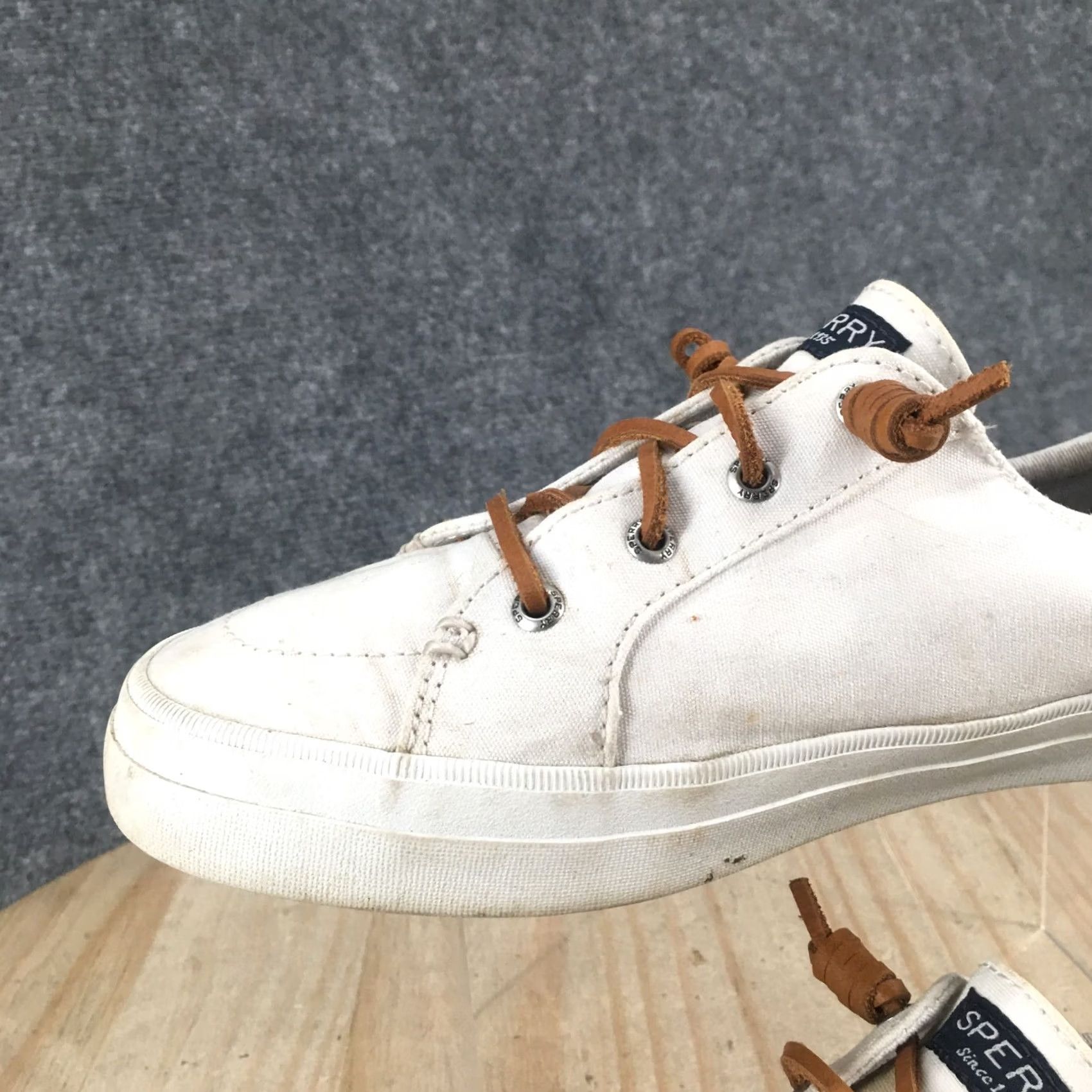 Sperry Sperry Top Sider Sneaker Womens 9.5 White Pier Wave Lace Up Casual STS81903 Size L / US 10 / IT 46 - 5 Thumbnail