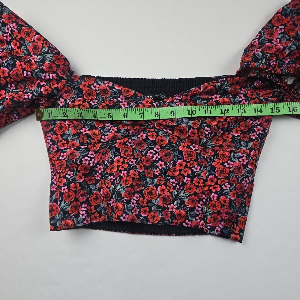 Zara Zara -1807 Long Sleeve Floral Puff Sleeve Sweetheart Crop To Size S / US 4 / IT 40 - 4 Thumbnail